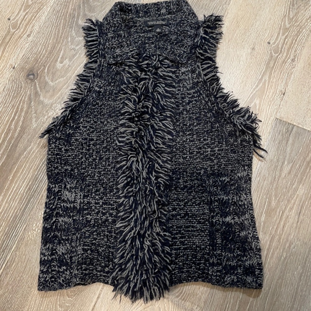 Banana Republic Super Soft Italian Wool Zip Sweater Vest